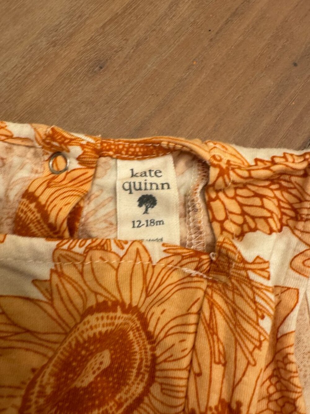 Kate Quinn Organic Sunflower Bubble Dress Marigold 12-18M - Picture 3 of 6